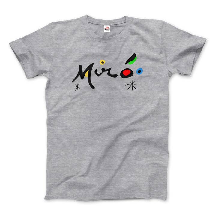 Art-O-Rama Shop - Wholesale Screen Printed T-Shirt - Unisex - Joan Miro Colorful Signature Artwork T-Shirt7