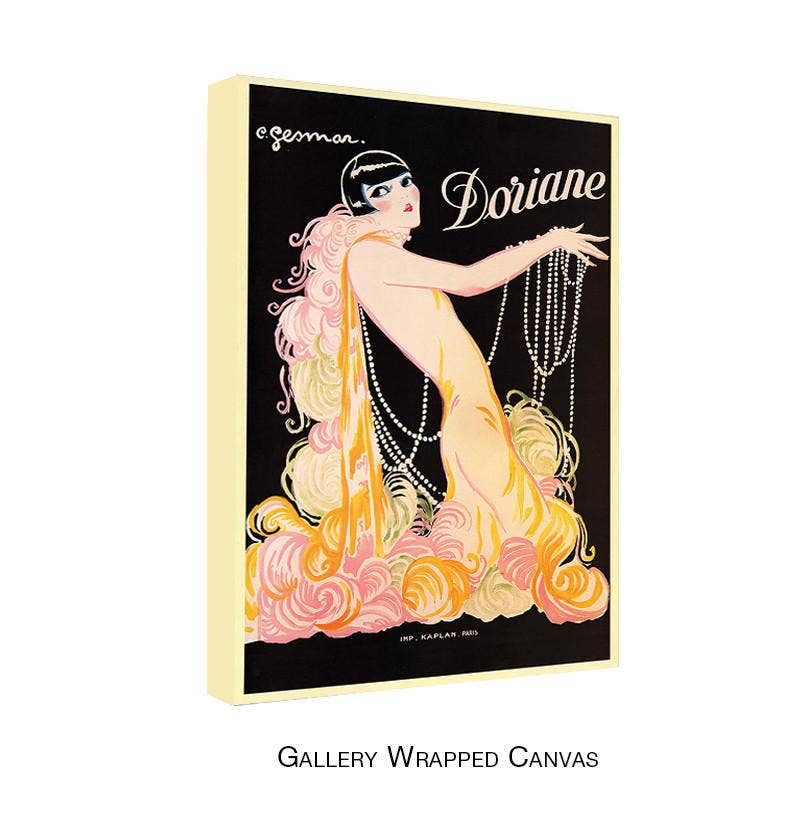 Ready2hangart, Inc. - Wholesale Art Print - Vintage Doriane by E. Gesmar Wrapped Canvas Art1