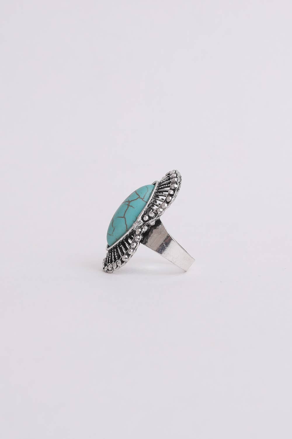 Leto Accessories - Wholesale Cocktail/Statement Ring - Marquise Western Adjustable Turquoise Ring1