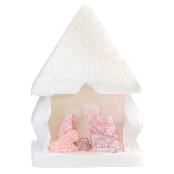 Lucuma Designs - Wholesale Nativity Scene Decor - Nativity Alabaster Carving - M 2.25" - Gift Ready