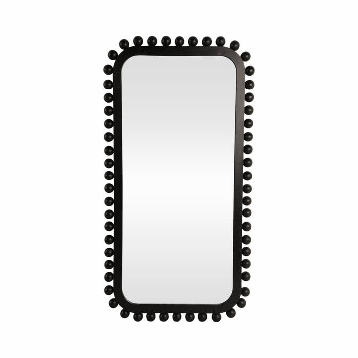 Sagebrook Home - Wholesale Wall Mirror - 23x45 in. Black Wood Knobby Rectangular Mirror4