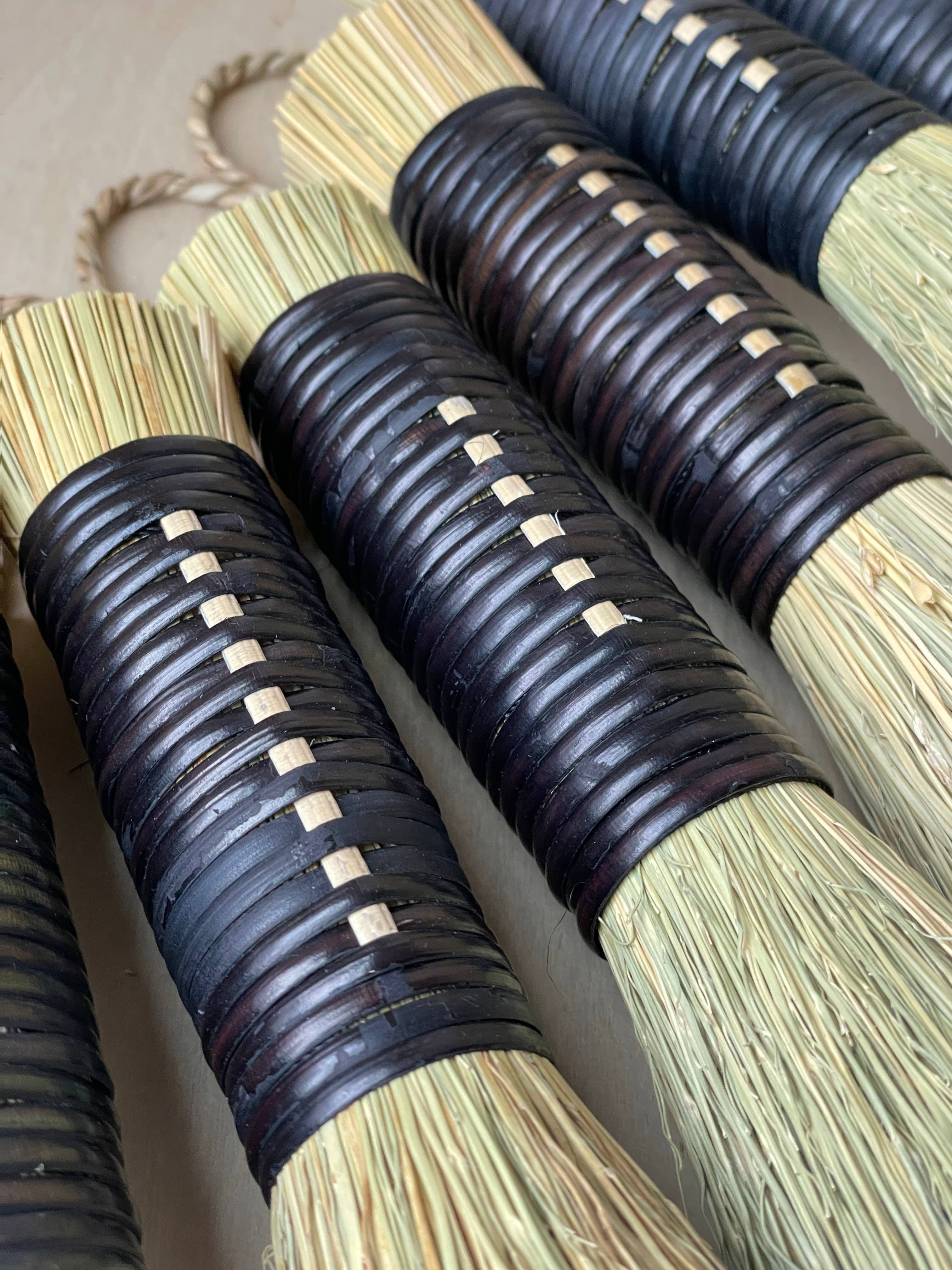 Husk Brooms - Wholesale Whisk - Cane Wrapped Fine Craft Brush1