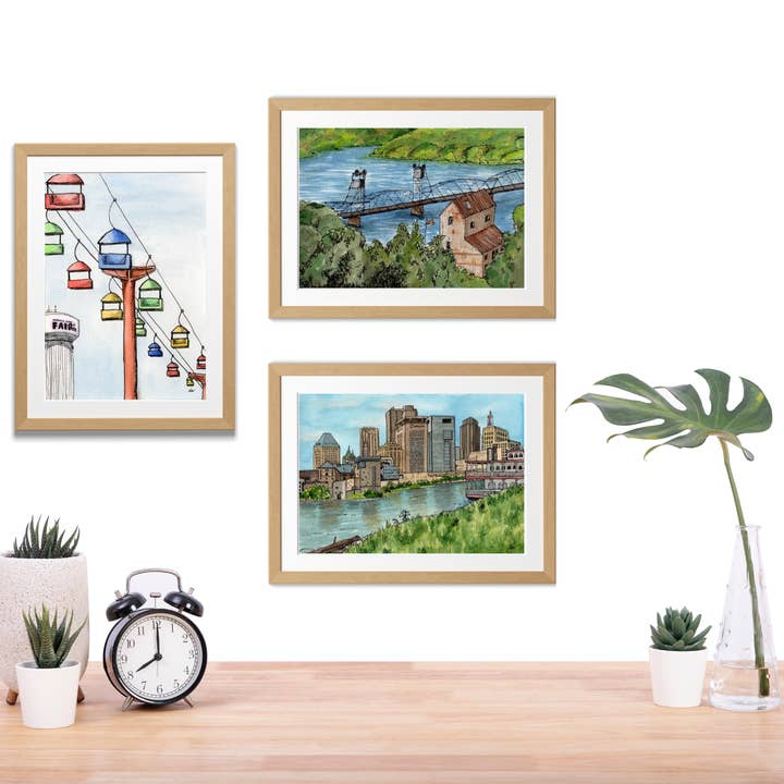 Alyssa Whetstone Art – wholesale Art print – MN State Fair in Pen and Watercolor - Archival Quality Print3