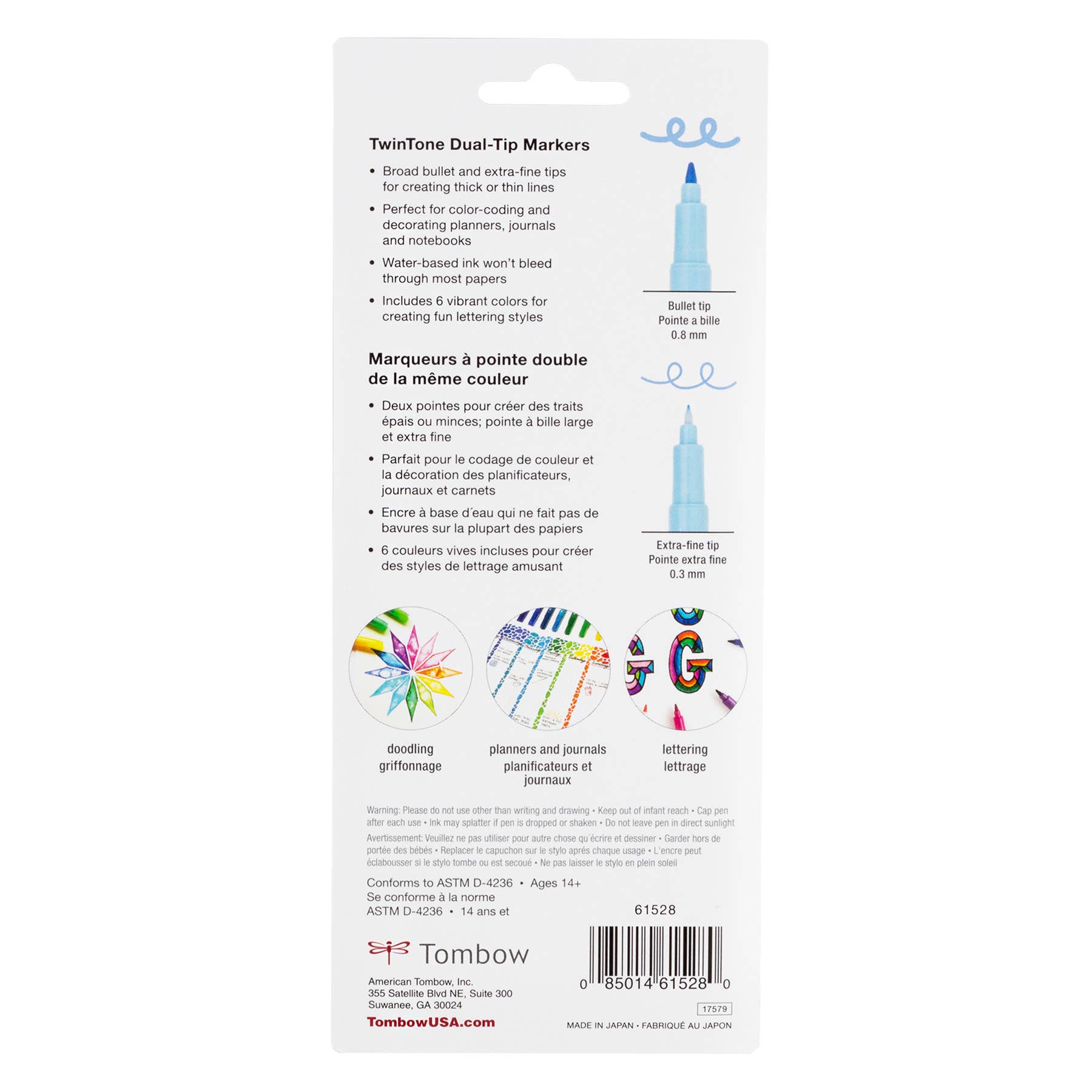 Tombow - Wholesale Marker - TwinTone Marker Set, 6-Pack Pastel10