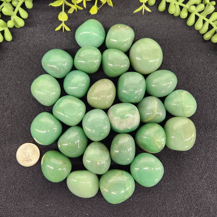 Meraki Gemstones - Wholesale Spiritual Stone/Crystal - Green Aventurine (1kg/2.2 lbs.) Tumbled Approx. 30-35mm4
