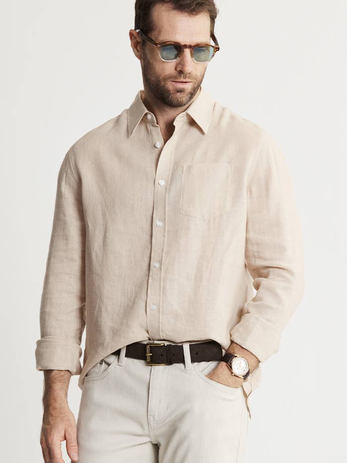 JACHS NY - Wholesale Button Down Shirt - Men's - Southampton Linen Shirt