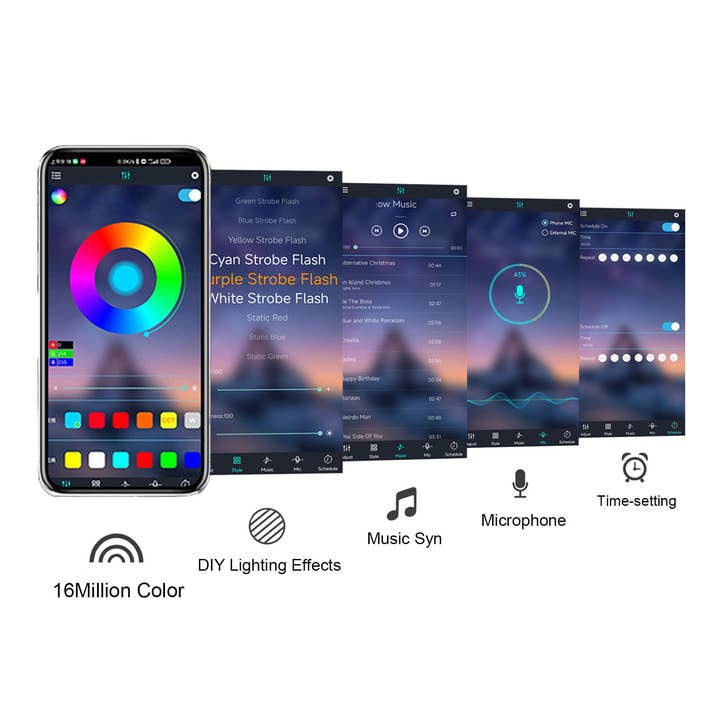 Wittbizz Snacks - Wholesale String Lights - RGB LED Strip Lights 100ft - Remote & App Control, Music Sync, Waterproof, DIY2