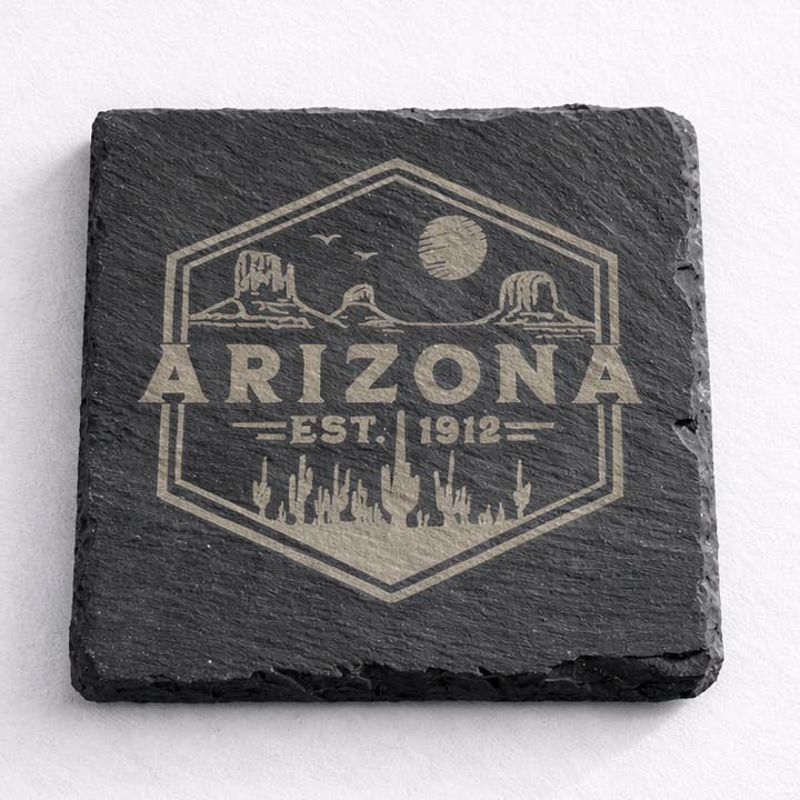 Arizona Est. 1912 Slate Coaster for wholesale by Creative Inspiration Design