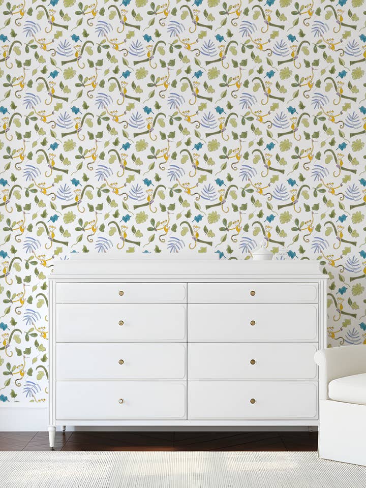 Vrolijke Aap Behang voor wholesale door Timo & Violet