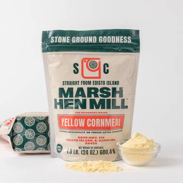 Yellow Cornmeal 1.5 lb (12 Pack Case) for wholesale by Marsh Hen Mill