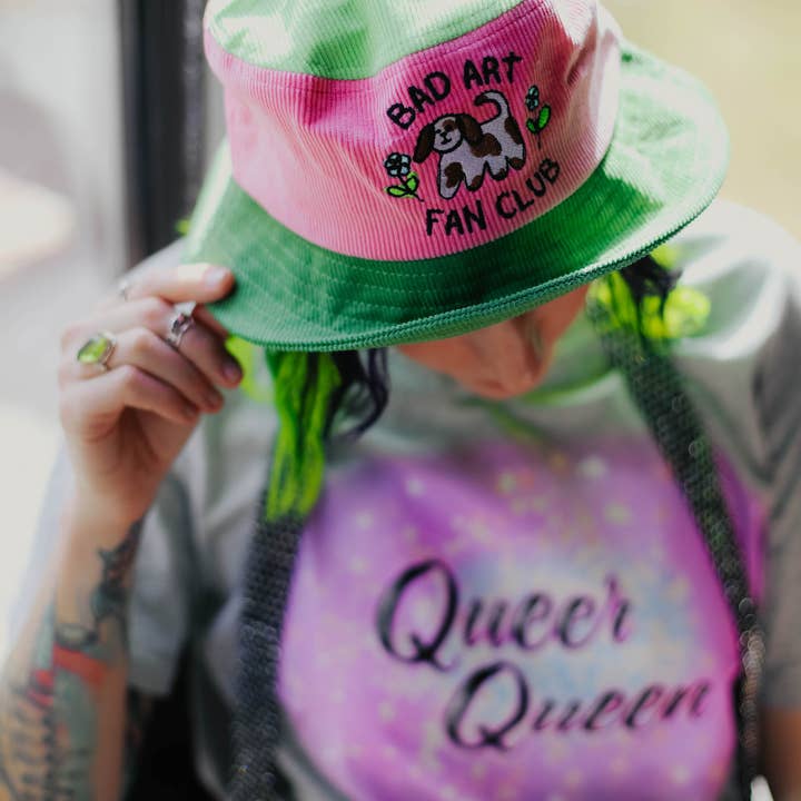 The Peach Fuzz - Wholesale Bucket Hat - Women's - Bad Art Fan Club Color Block Bucket Hat1