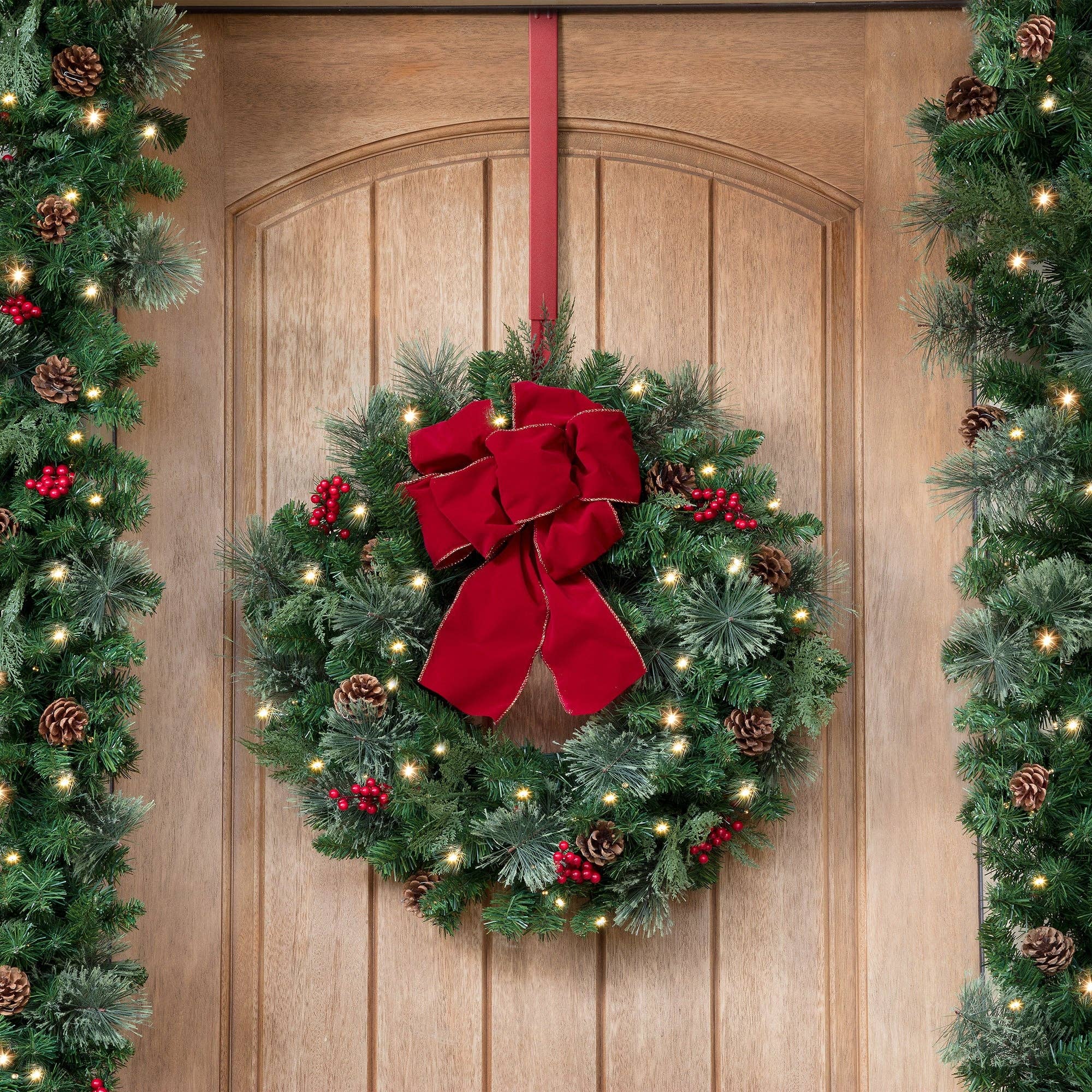 Haute Decor - Wholesale Door Hanger - Adapt™ Adjustable Length Wreath Hanger - Red1