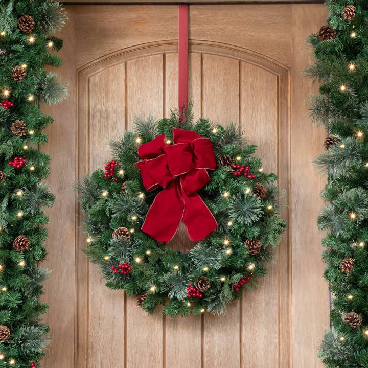 Haute Decor - Wholesale Door Hanger - Adapt™ Adjustable Length Wreath Hanger - Red1