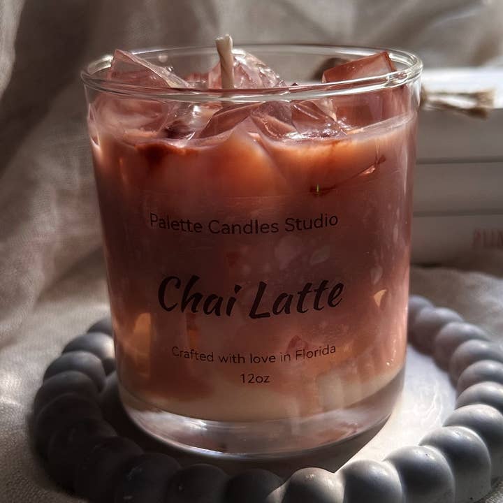 Palette Candles - Vente Bougie en bocal - Bougie à café glacé au latte0