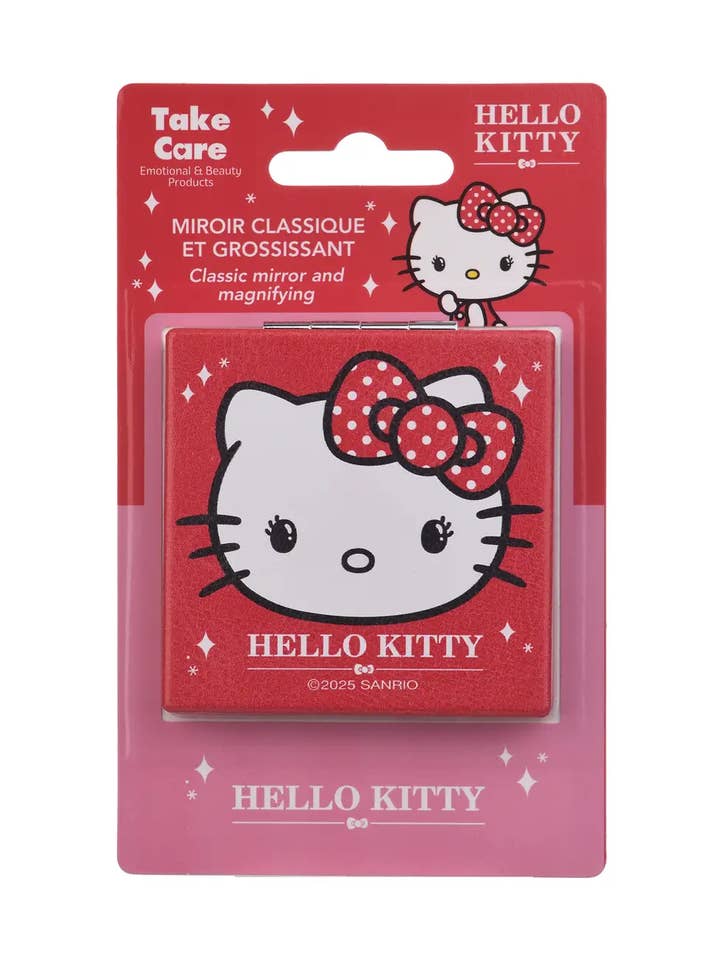 Bonjour minou - miroir de poche pour la vente par Chilli Girl Collection