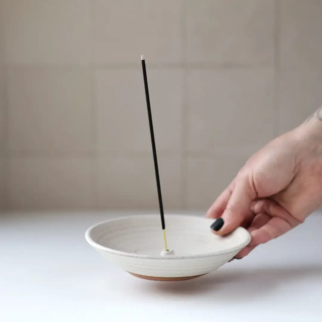 Gravesco Pottery - Vente Porte-encens - Brûleur d'encens en poterie artisanale moderne, 4 couleurs4