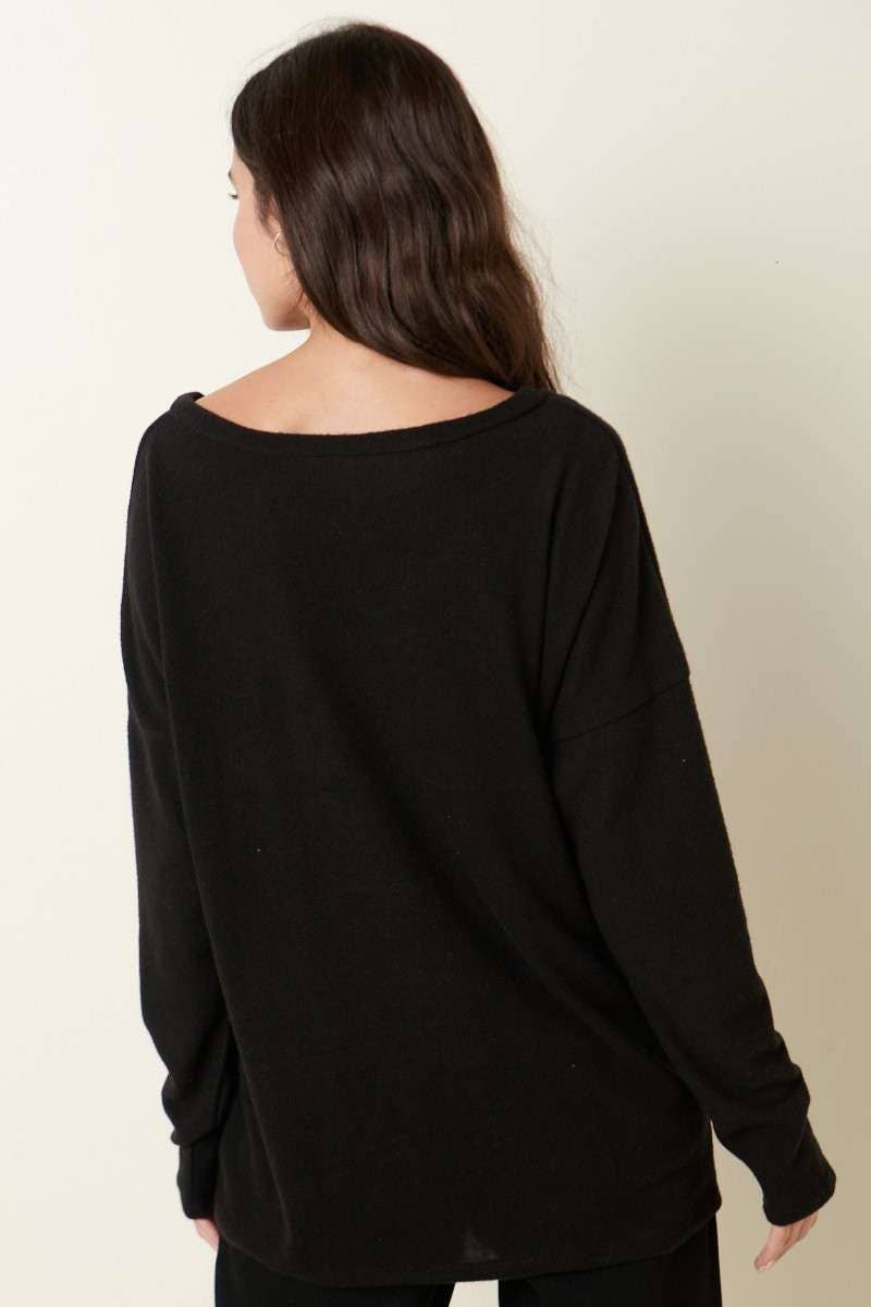 mittoshop - Venta al por mayor Jersey corto de punto - Mujer - TOP DE PUNTO CON CUELLO EN V ESTILO HACCI CEPILLADO T102222