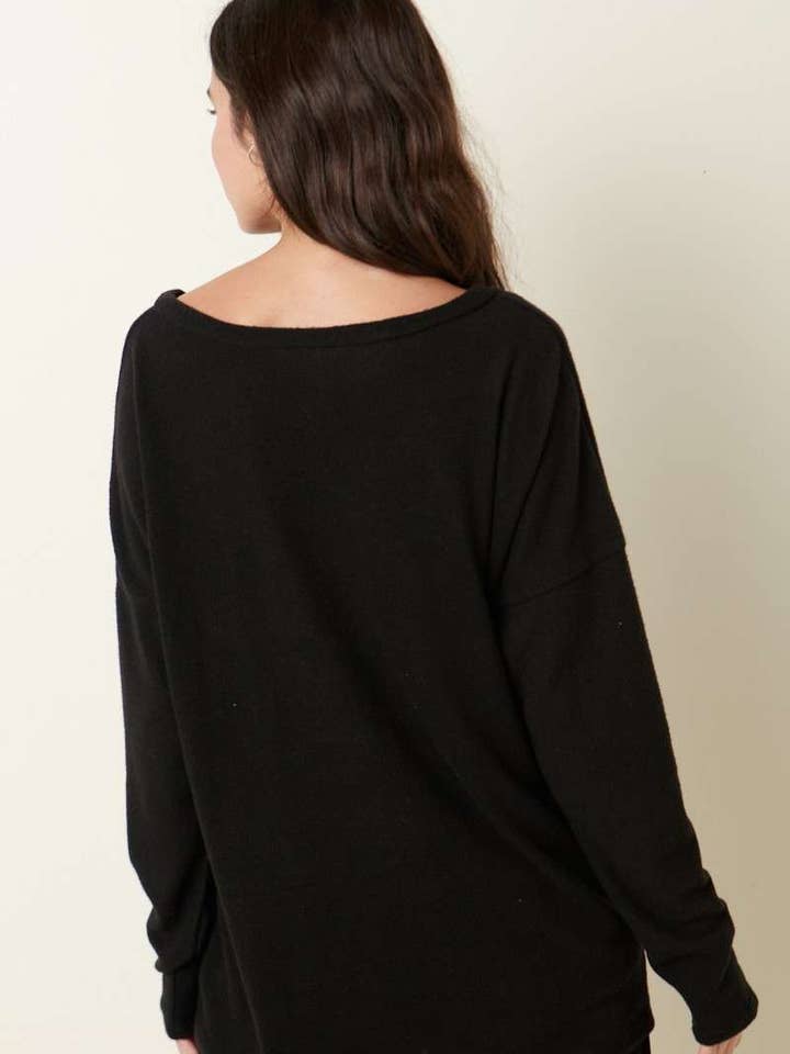 mittoshop - Wholesale Gebreide top - Dames - T10222-GEBORSTELD HACCI GEBREIDE TOP MET V-HALS2