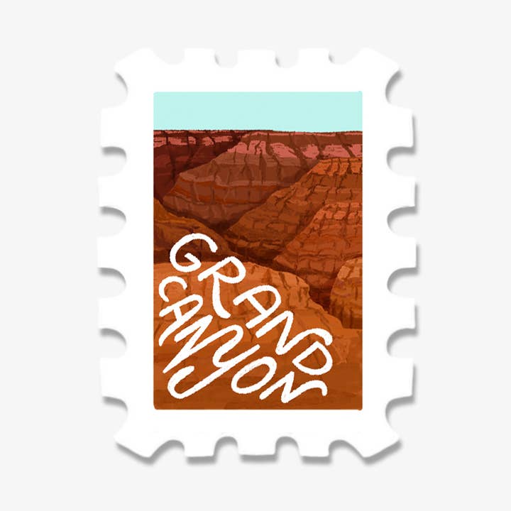 Grand Canyon National Park Stamp Sticker for wholesale by Beka Gene Studio