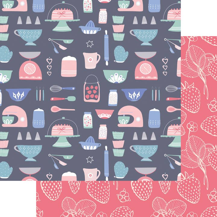 Home Café - Papier - Strawberry Kitchen pour la vente par Fancy Pants Designs