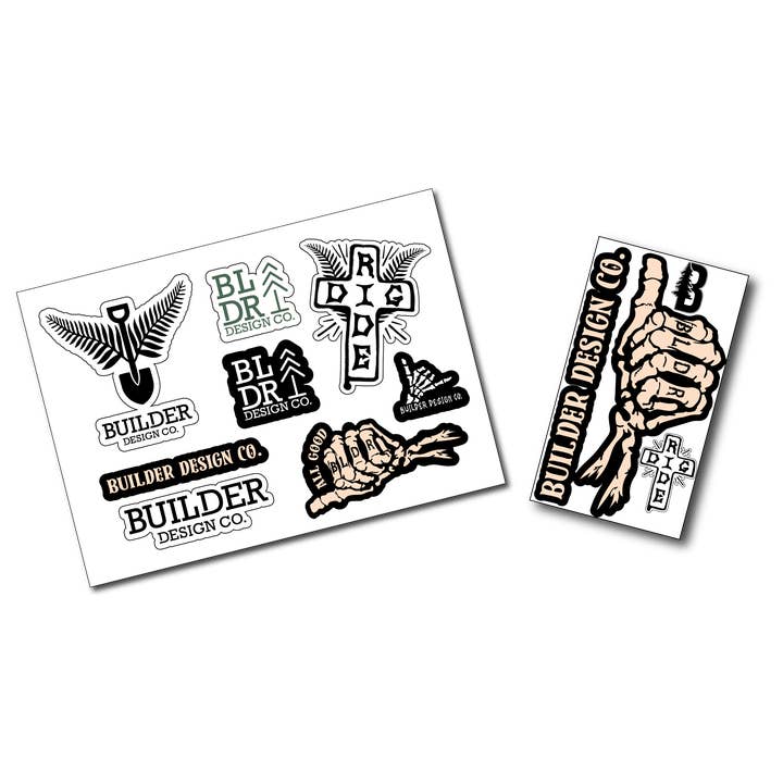 Bygherre Design Co. Sticker Pack for engroshandel hos Builder Design Co.