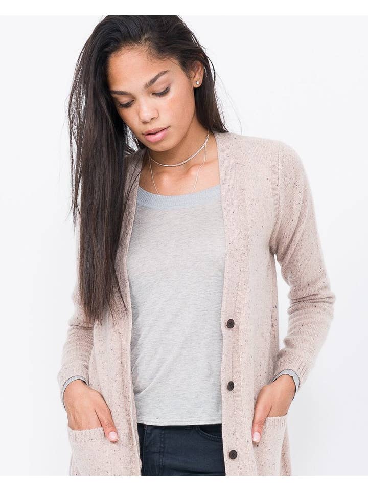 QUINN - Wholesale Cardigan - Women's - Yuna Cashmere Boyfriend Cardigan