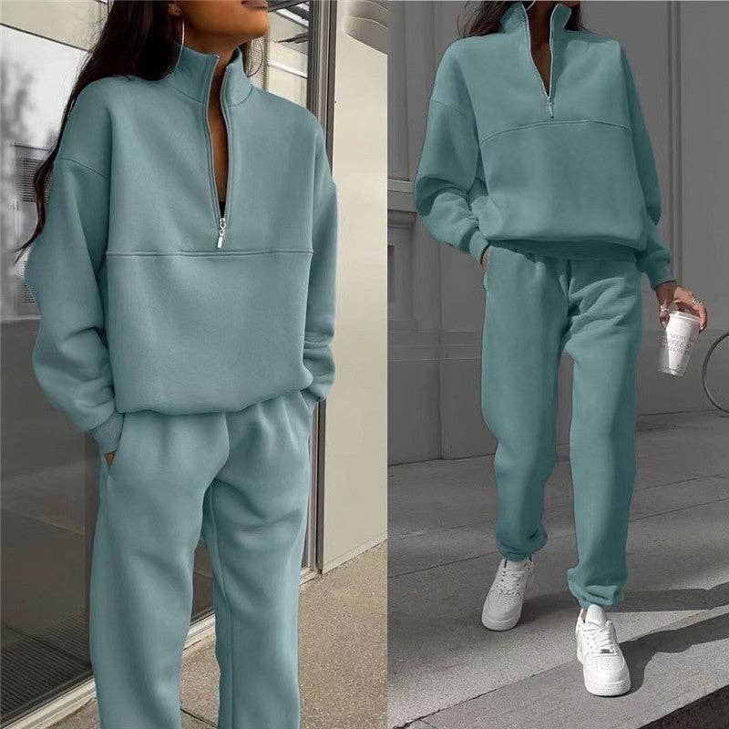 UZ Wholesale Store - Wholesale Lounge Set - Women's - Casual Long Sleeve sweatshirt And Pants Set3