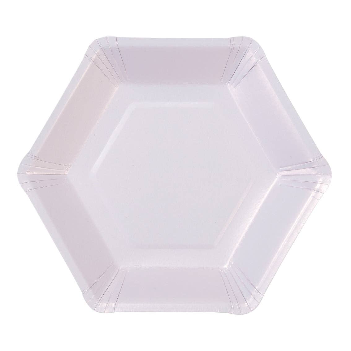Talking Tables USA - Wholesale Disposable Plate - Pastel Hexagonal Plates - 12 Pack | Party Plates |7