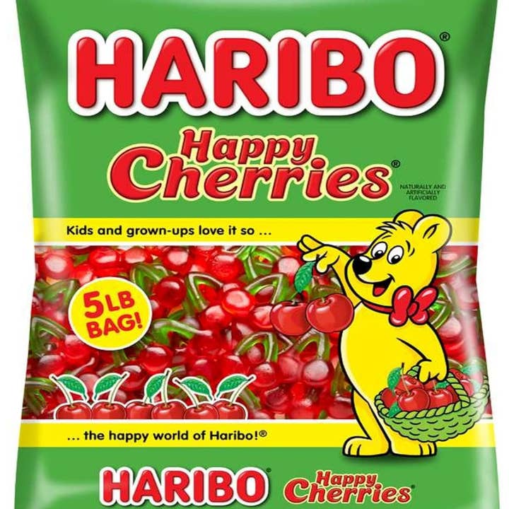 Haribo Happy Cherries 5 Pound Bag for wholesale by Long Island Candy Factory