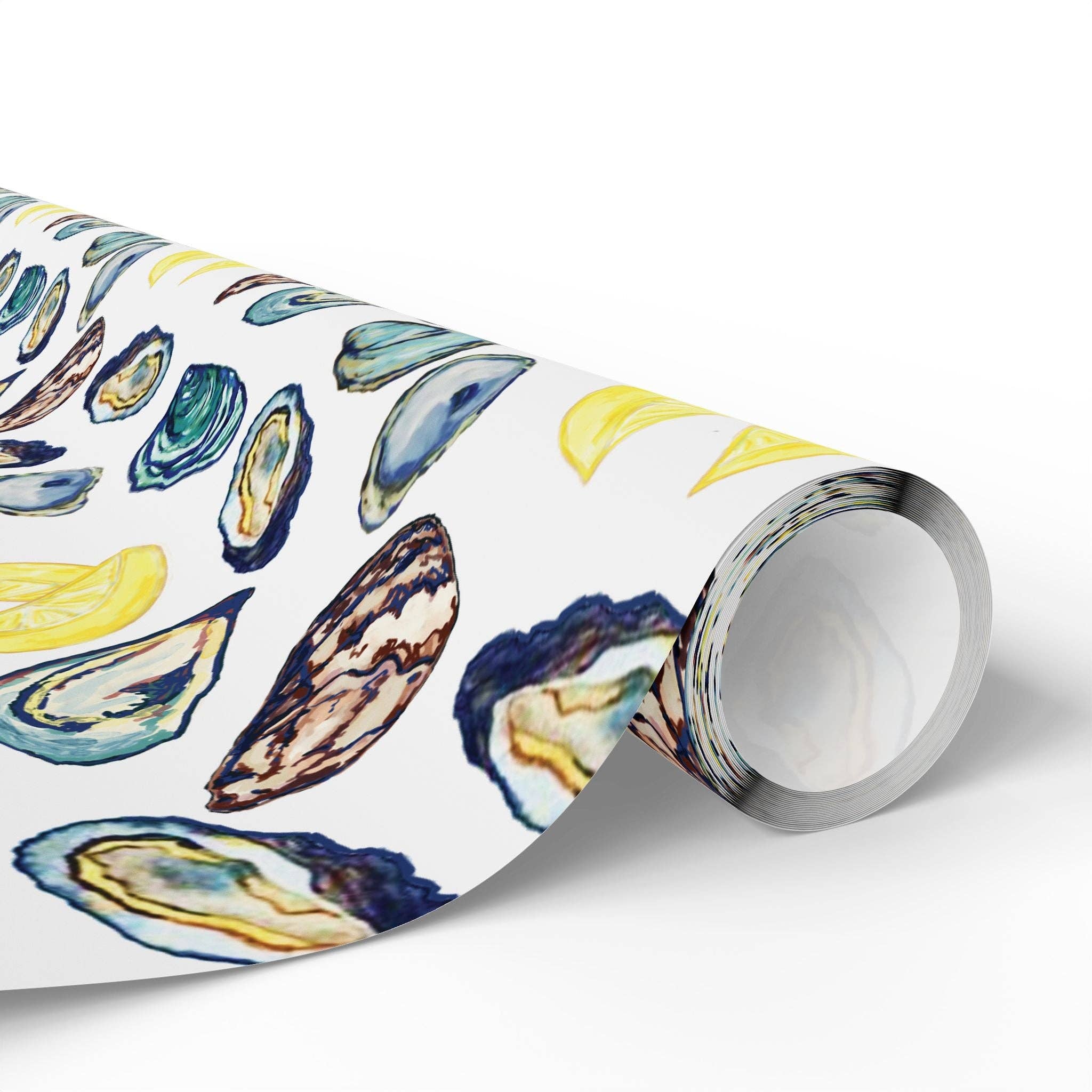 Blue Cava - Wholesale Flat Wrap - Oyster-Inspired Wrapping Paper | Eco-Friendly Gift Wrap22