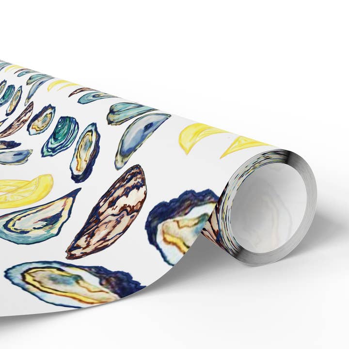 Blue Cava - Wholesale Flat Wrap - Oyster-Inspired Wrapping Paper | Eco-Friendly Gift Wrap22