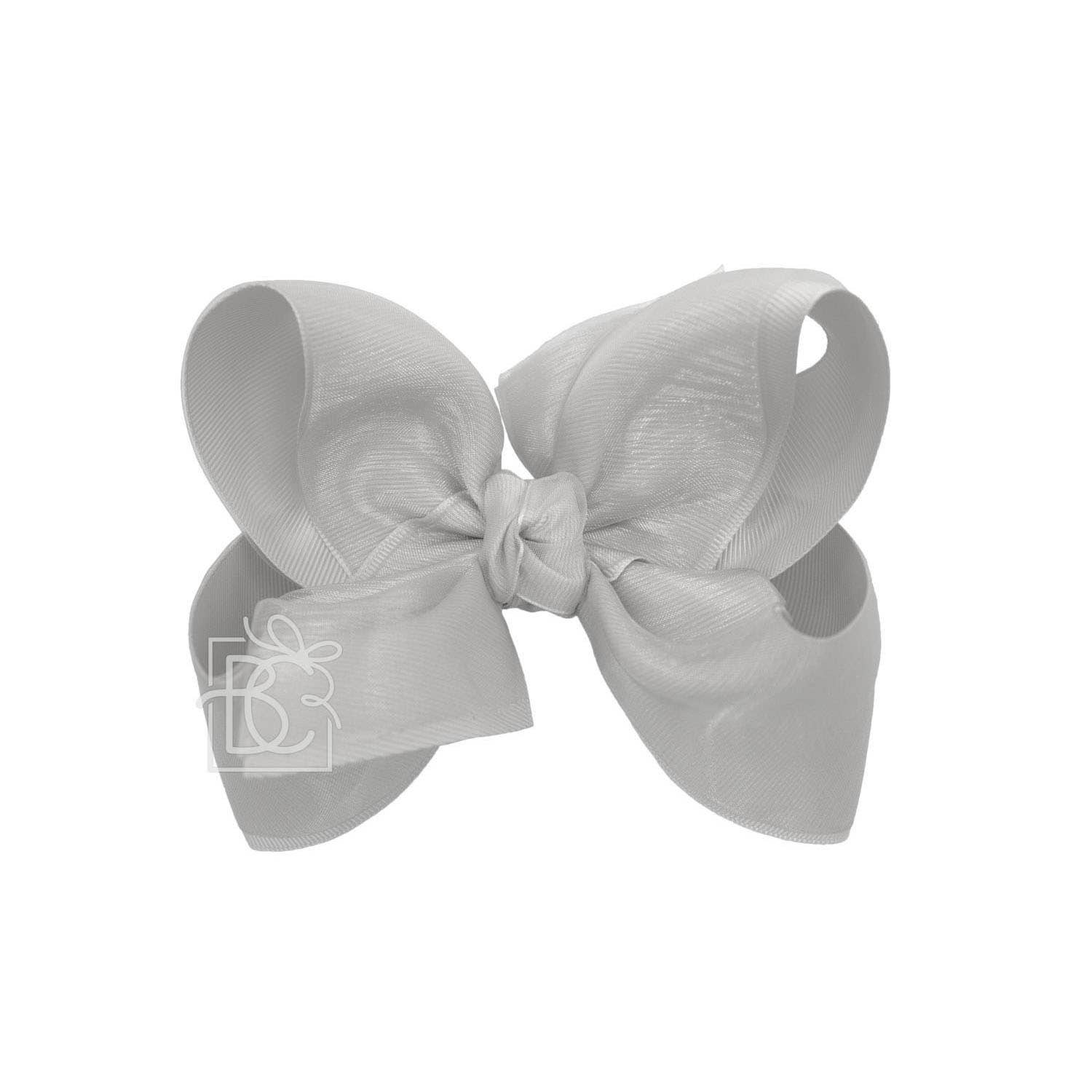 Beyond Creations, LLC – wholesale Hair bow – Kids – LAYERED ORGANZA/GROSGRAIN BOW ON CLIP50