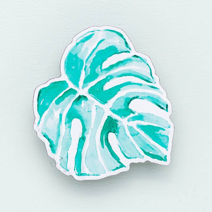 Monstera Leaf Plant Magnet for wholesale by kathyphantastic