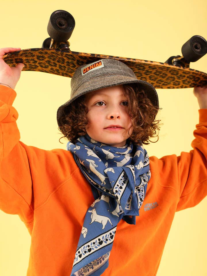 Adult Scarf Dachshund Blue for wholesale by Maison Augustin