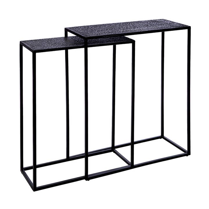 Set di 2 tavolini rettangolari Grenada H.80 cm per la vendita all'ingrosso da parte di Gilde Handwerk Macrander GmbH & Co. KG