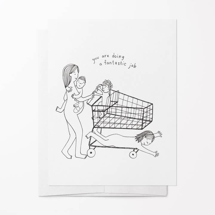 Grocery Cart Card for wholesale by Sow & Tarry Studio