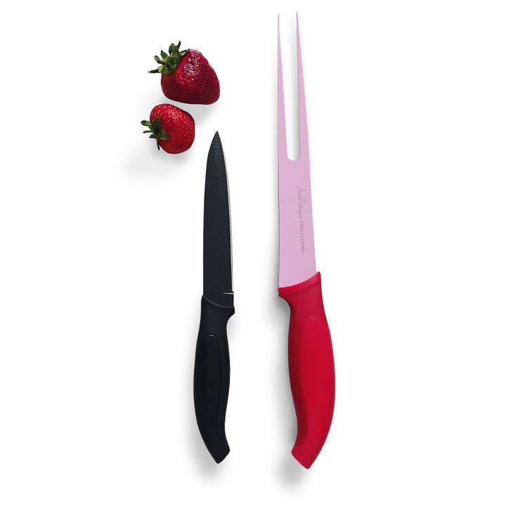 Carving Knife & Meat Fork - Contemporary Colours for wholesale by Jean Patrique Cookware