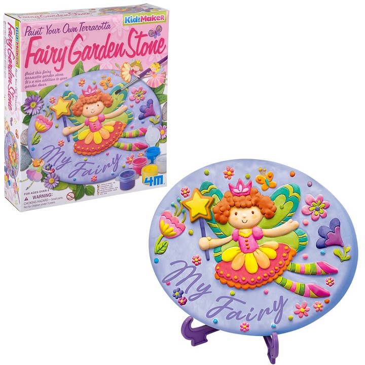 KidzMaker/Paint Your Own Terracotta Fairy Garden Stone for wholesale by The Toy Network