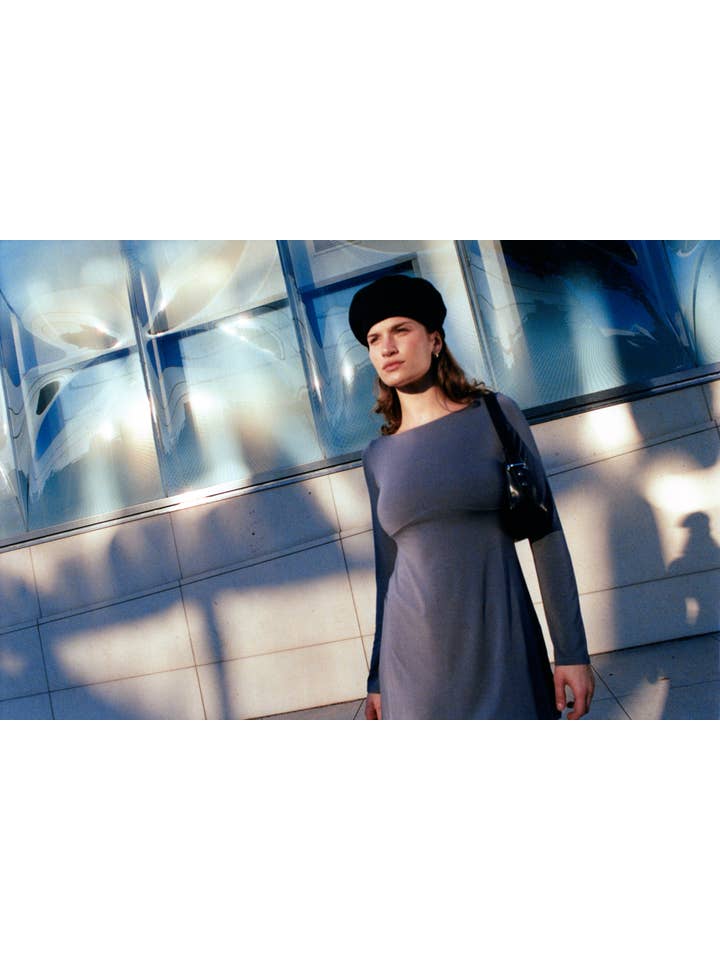BOATNECK DRESS IN SLATE for wholesale on Faire2