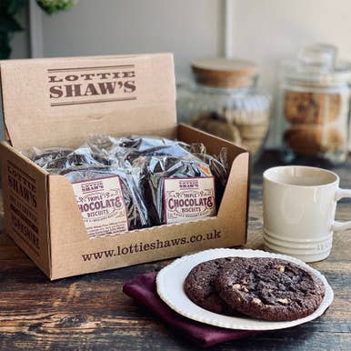 Lottie Shaw's – wholesale Biscuit – Two Pack Large Triple Chocolate Biscuits x12