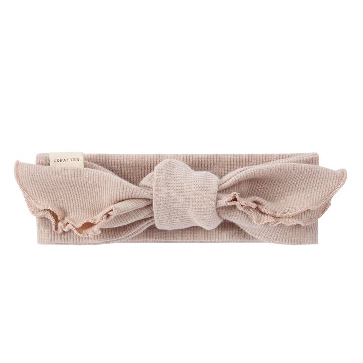 Organic Cotton Hair Bow - Dusty Pink for wholesale by Bear's Little Fish