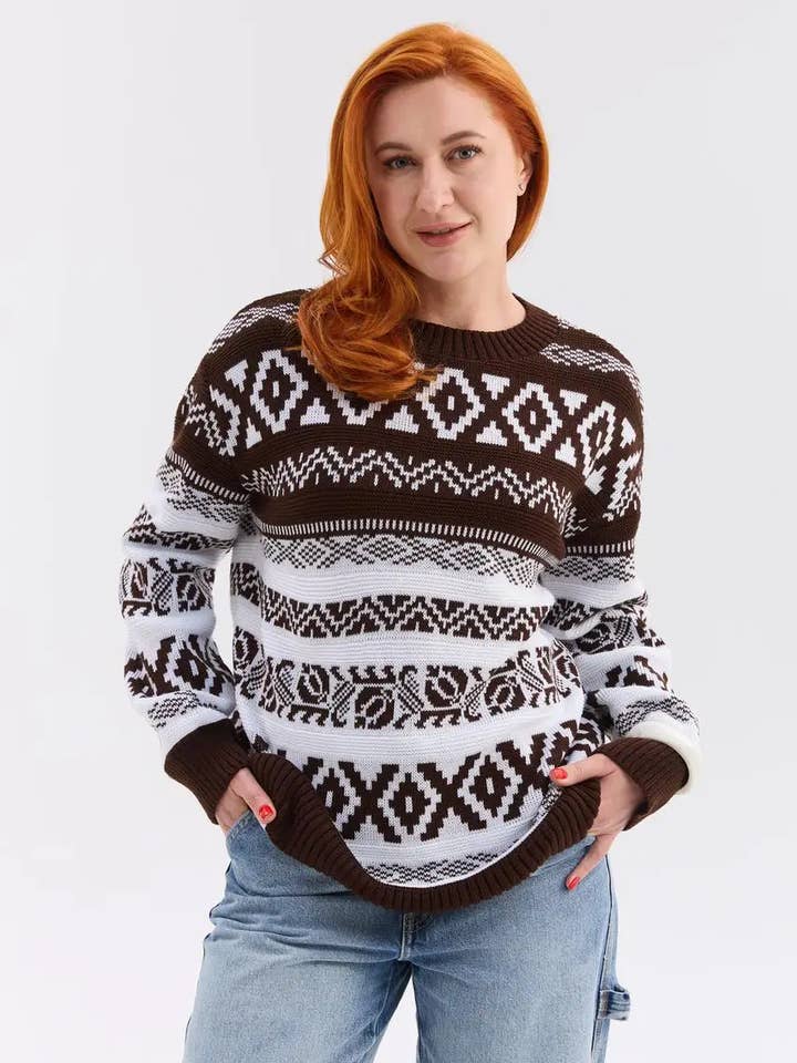 Sweat-shirt pour femme Jamper Berry Acrylique Laine Shoko pour la vente par Handmade Originals Ukraine