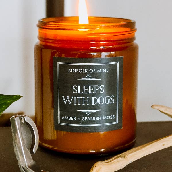 Kinfolk of Mine - Wholesale Jar/Filled Candle - Sleeps With Dogs 9oz Candle