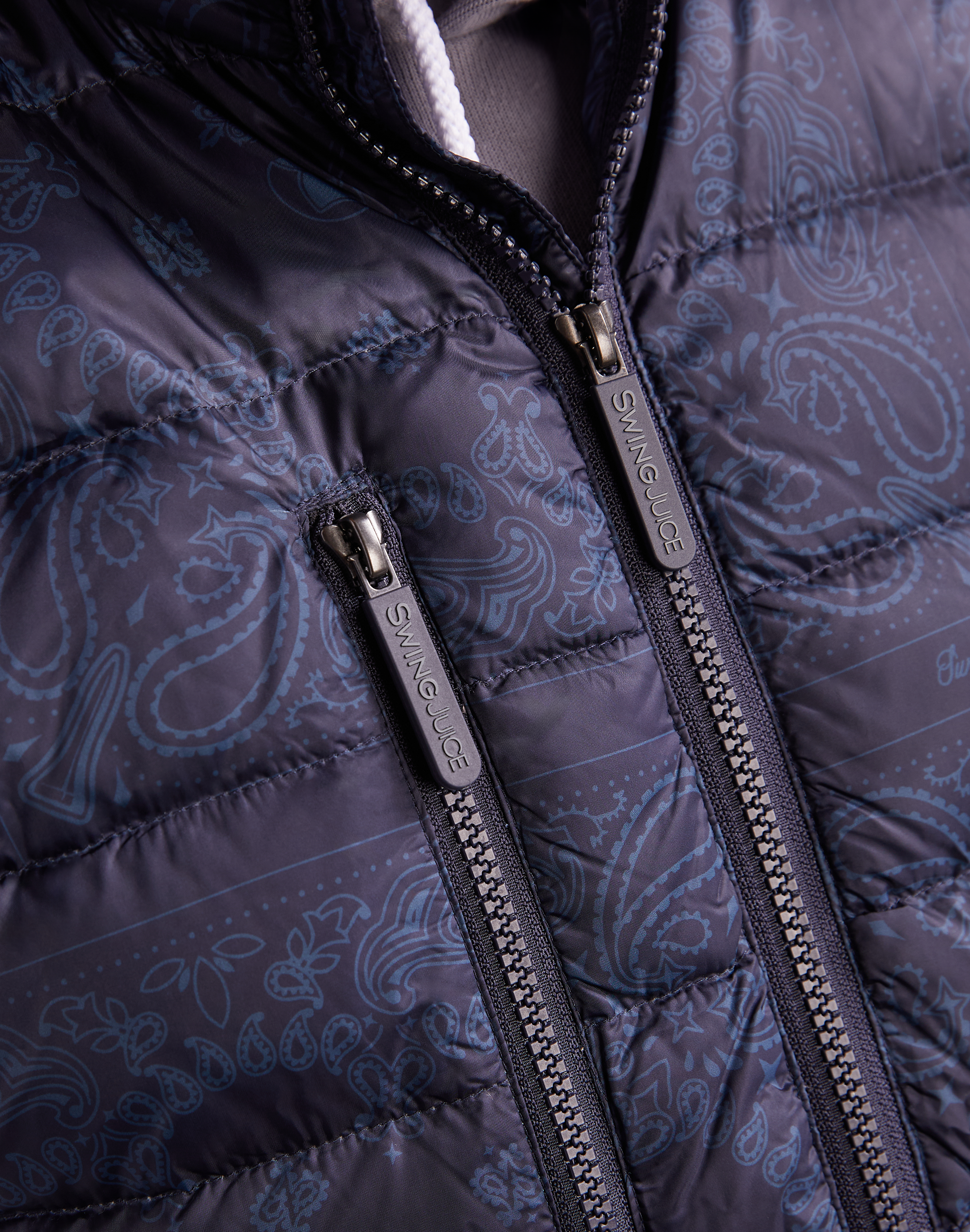 Navy Golf Bandana Packable Puffer Vest for wholesale on Faire3