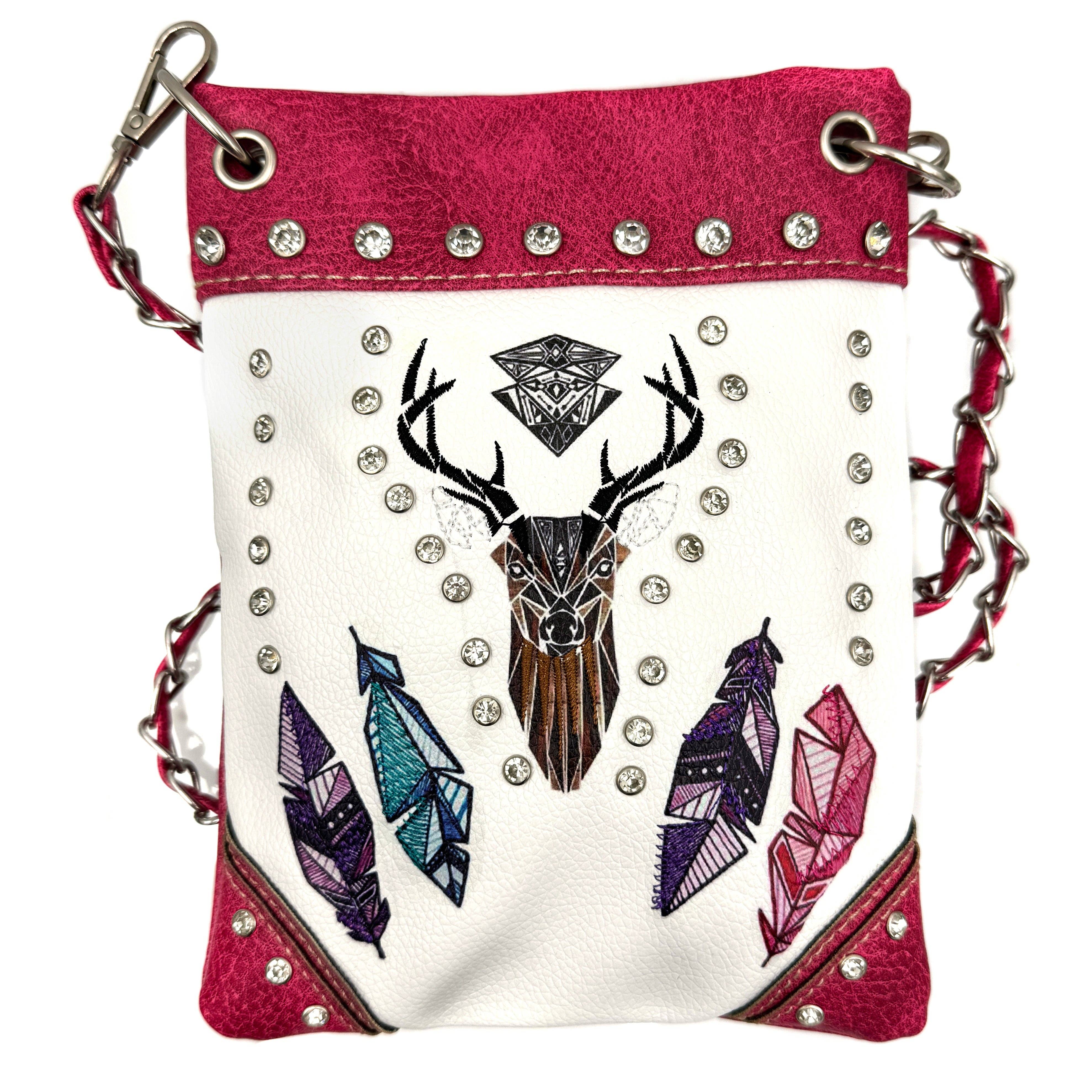 Lunar Deer – wholesale Crossbody bag – Women's – Embroidered Deer Small Crossbody Bag4