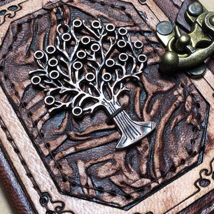 ML Marcaleather - Wholesale Dagboek/agenda - Tree Of Life Mini leren dagboek Craft Gerimpeld dagboek2