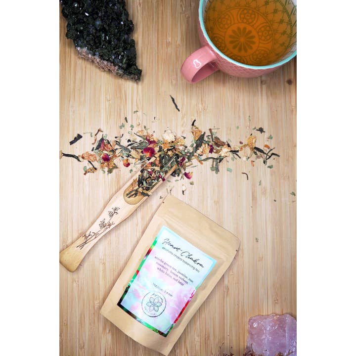 Ayamani Naturals – wholesale Loose tea – Heart Chakra Anahata Green Tea with Jasmine, Rose, and Herbs