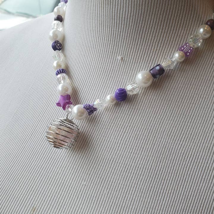 Skullduggery Studios - Wholesale Pendant/Charm Necklace - Beaded Necklace with Crystal Pendant7