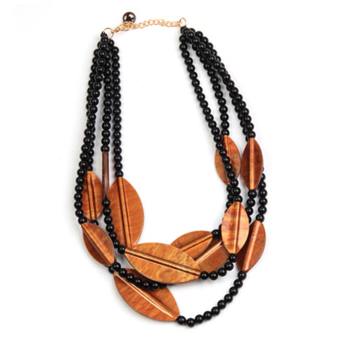 MULTIWIRE ROPE NECKLACE WITH RESIN BEADS - FT24192A294 for wholesale by AMORINO SRL