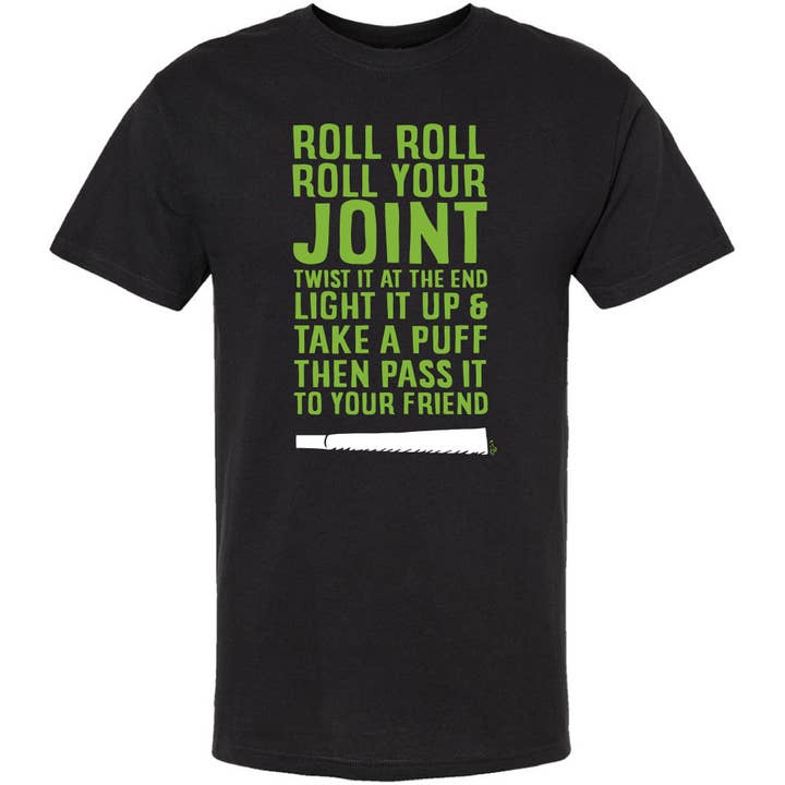 Roll Your Joint T-Shirt for wholesale by Jailbird Designs